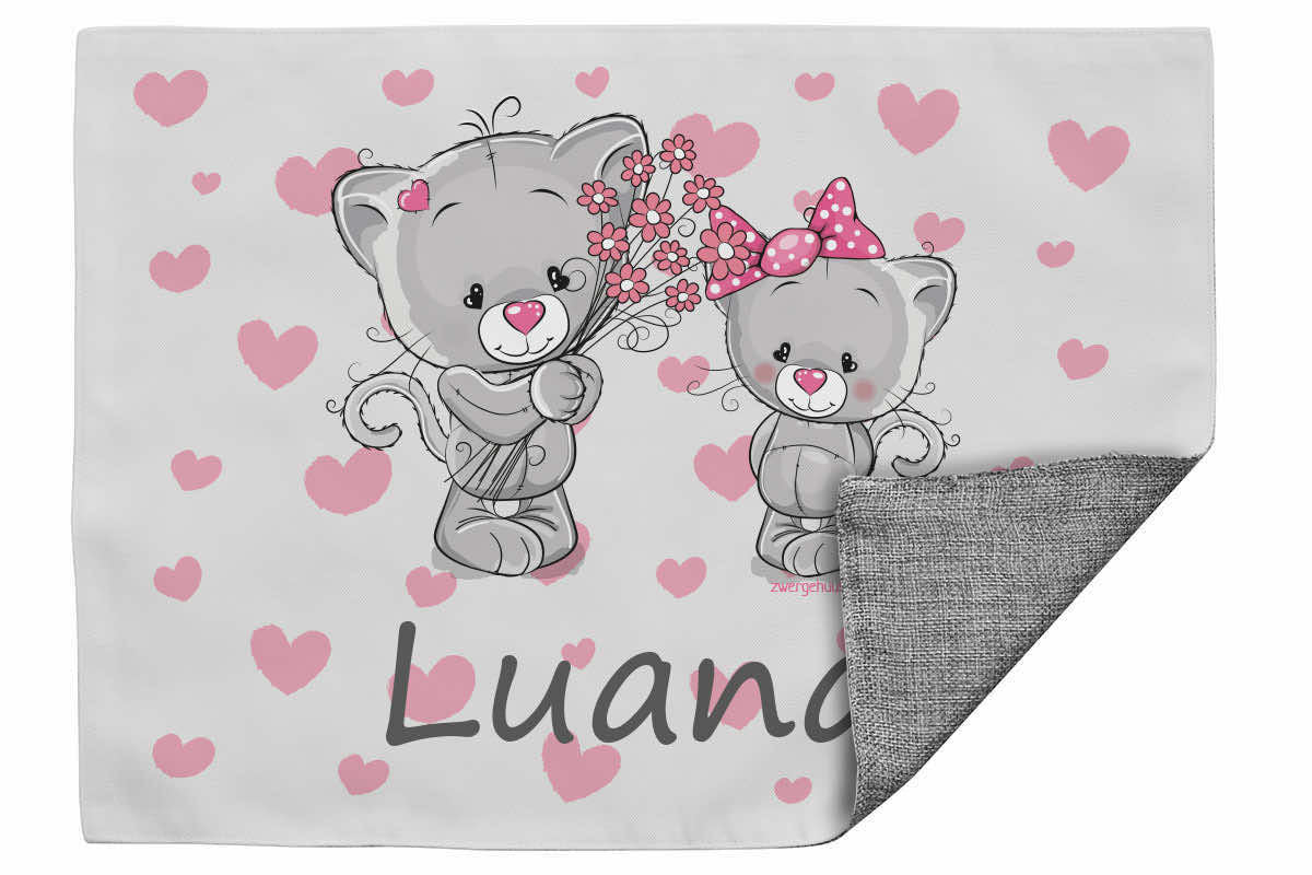 Fabric placemat kitten