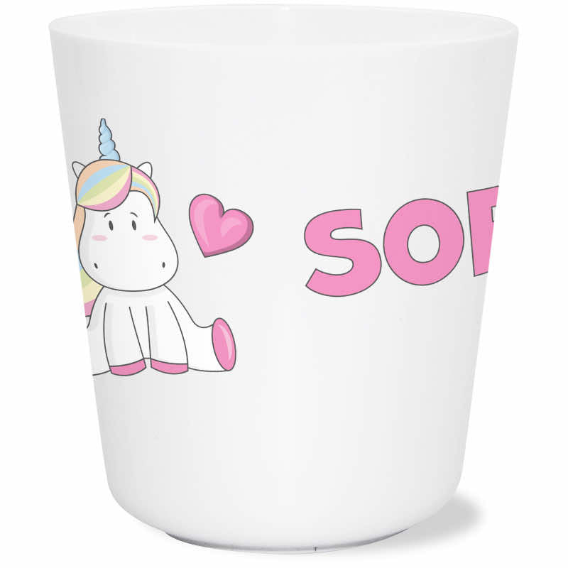 Trinkbecher Einhorn pink