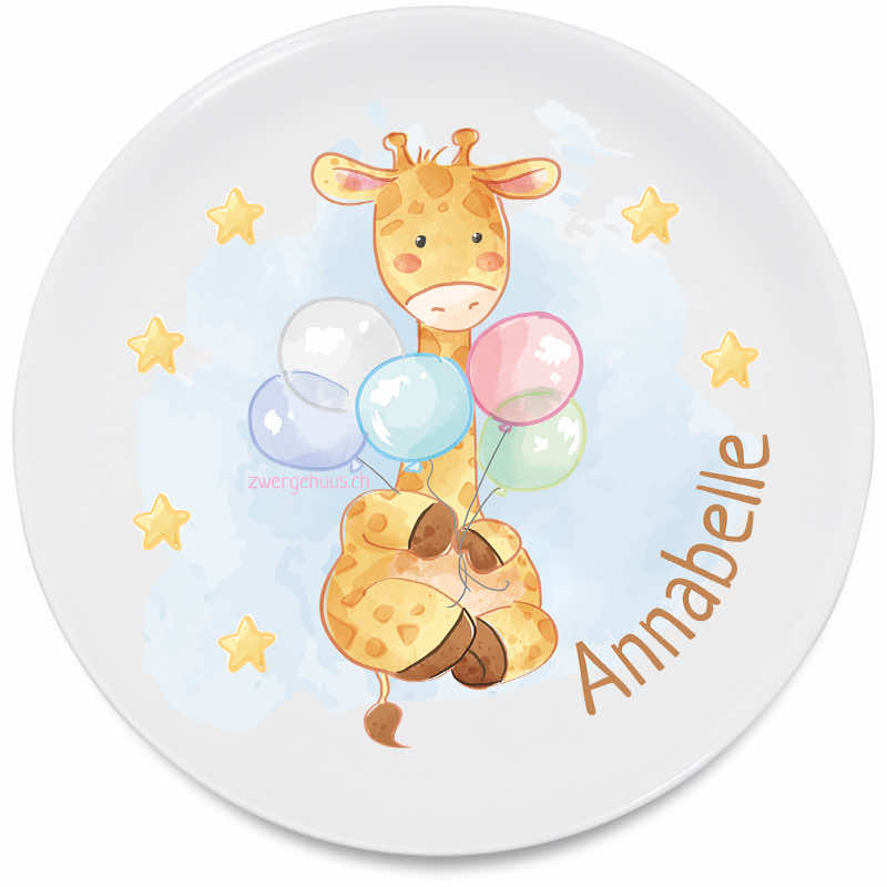 Assiette de bébé girafe