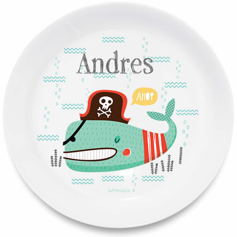 Children's plate pirate fish