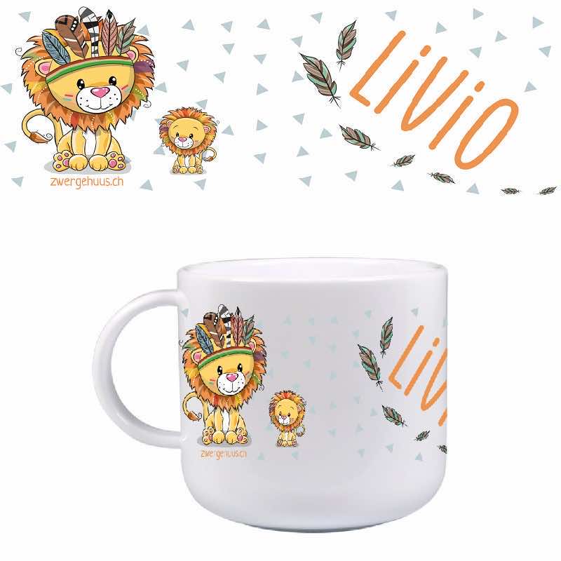 Kindertasse Löwe