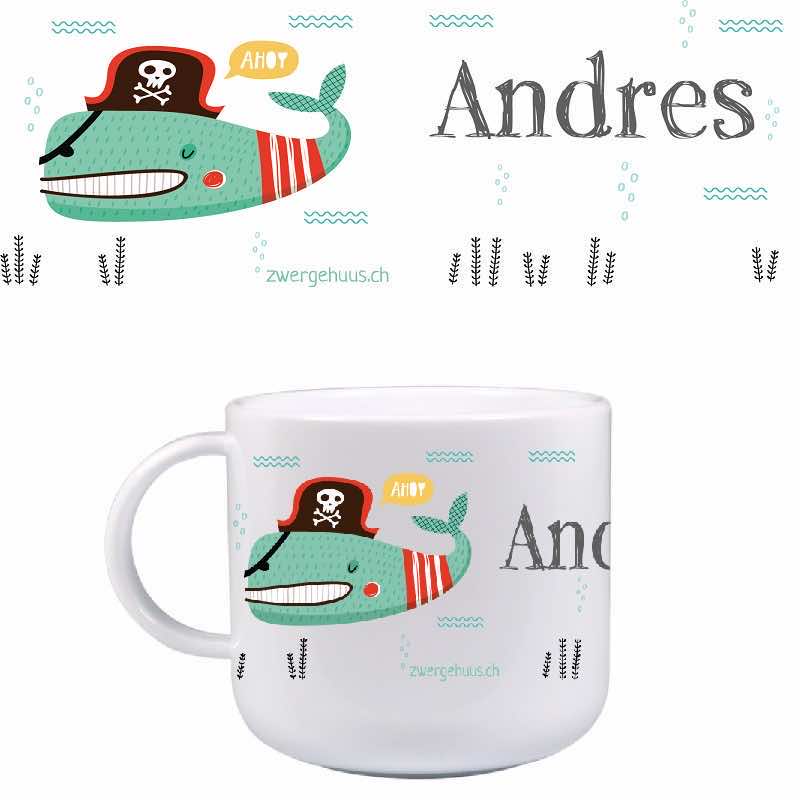Tasse de pirate fish pour enfants