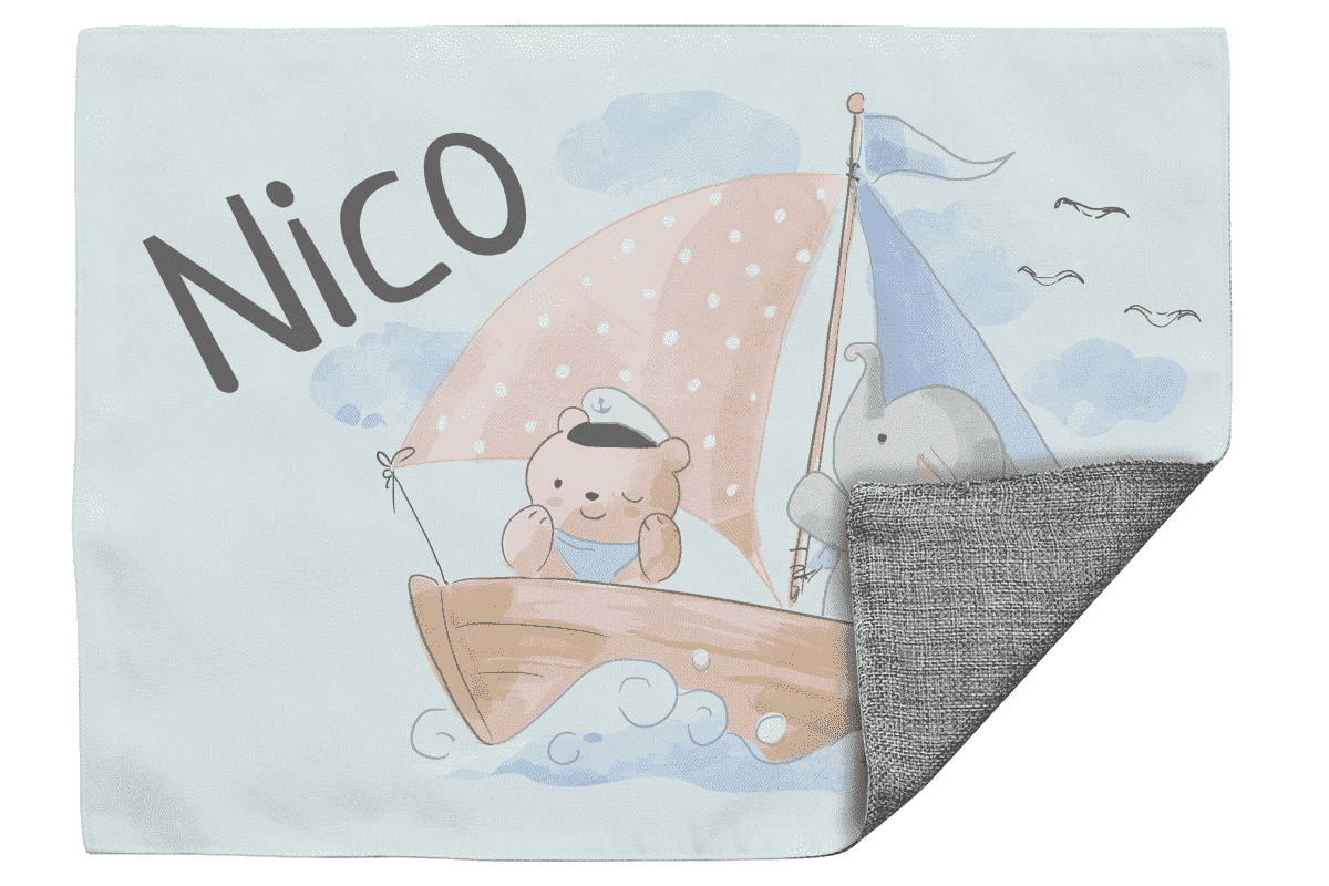 Tableau de tissu set marin