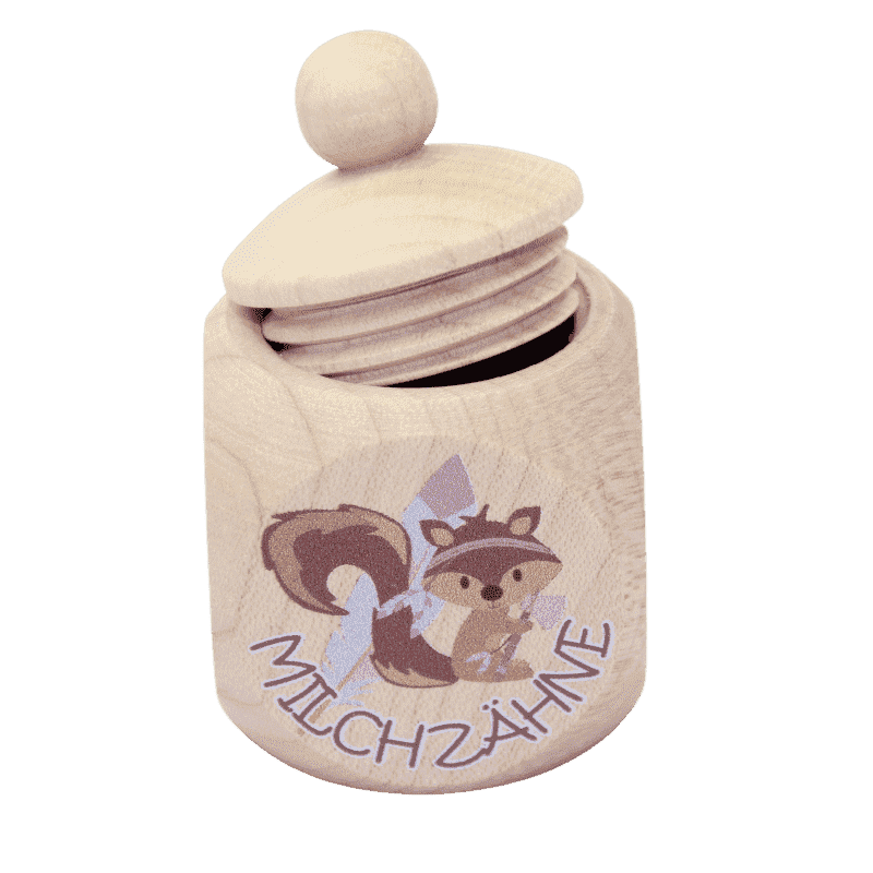 Boîte à dents de lait d'écureuils boho