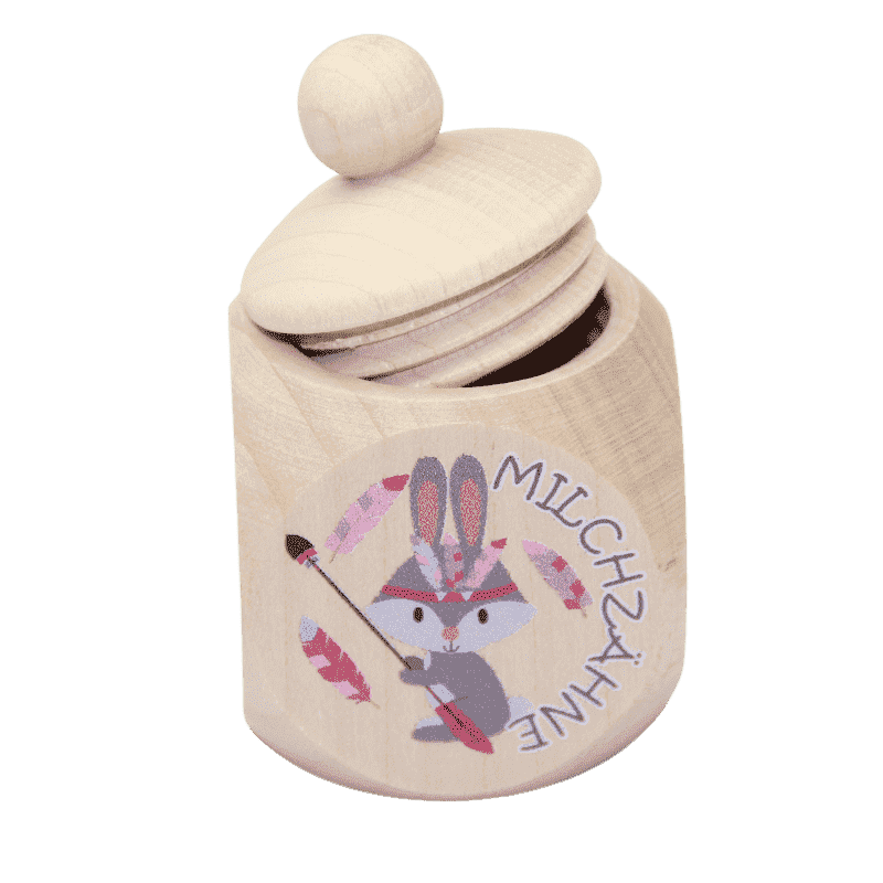 Milchzahndose Boho Hase