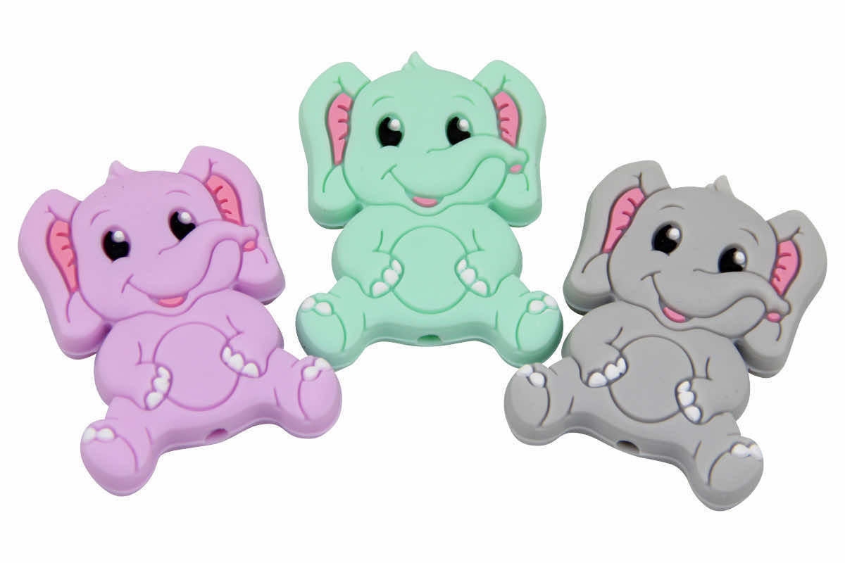 Éléphant du motif en silicone