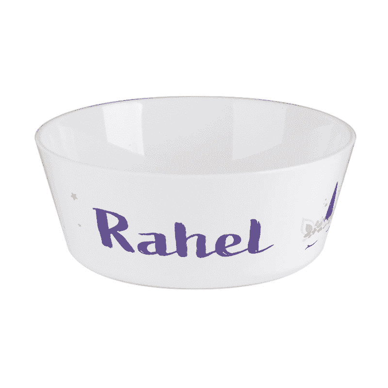 Cereal bowl with sleeping unicorn