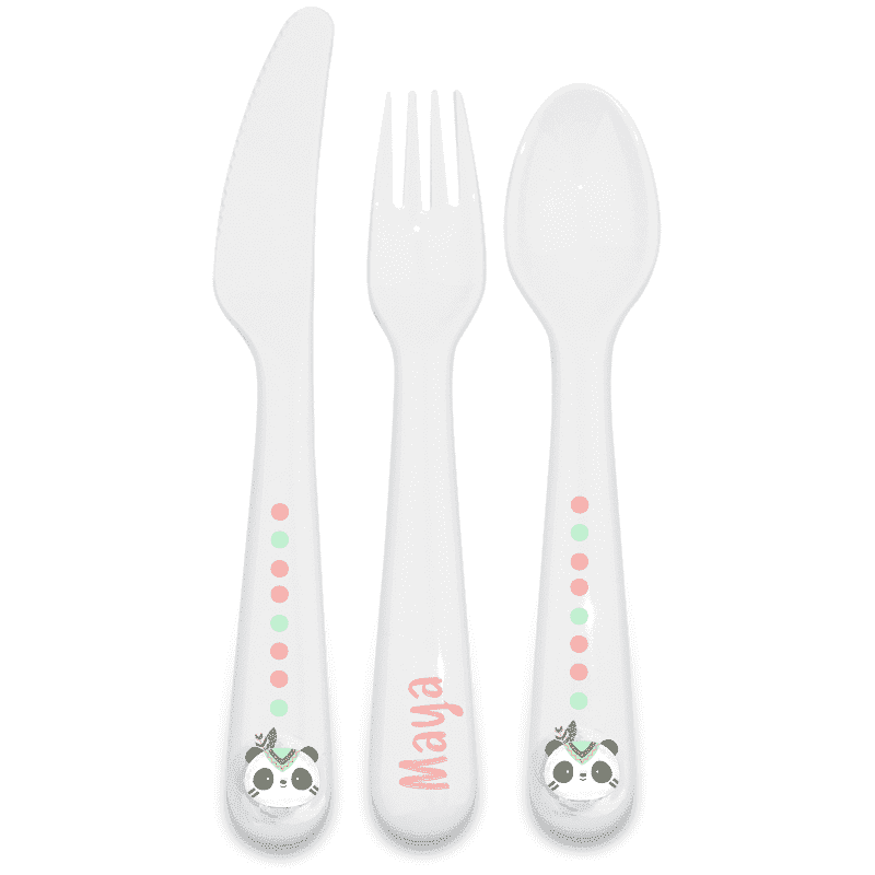 Panda des couverts pour enfants