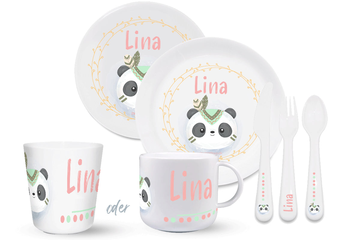 Geschirrset Panda