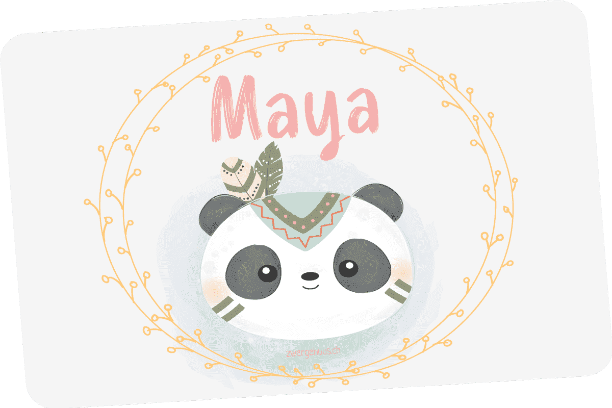 Tischset  Gummi Panda