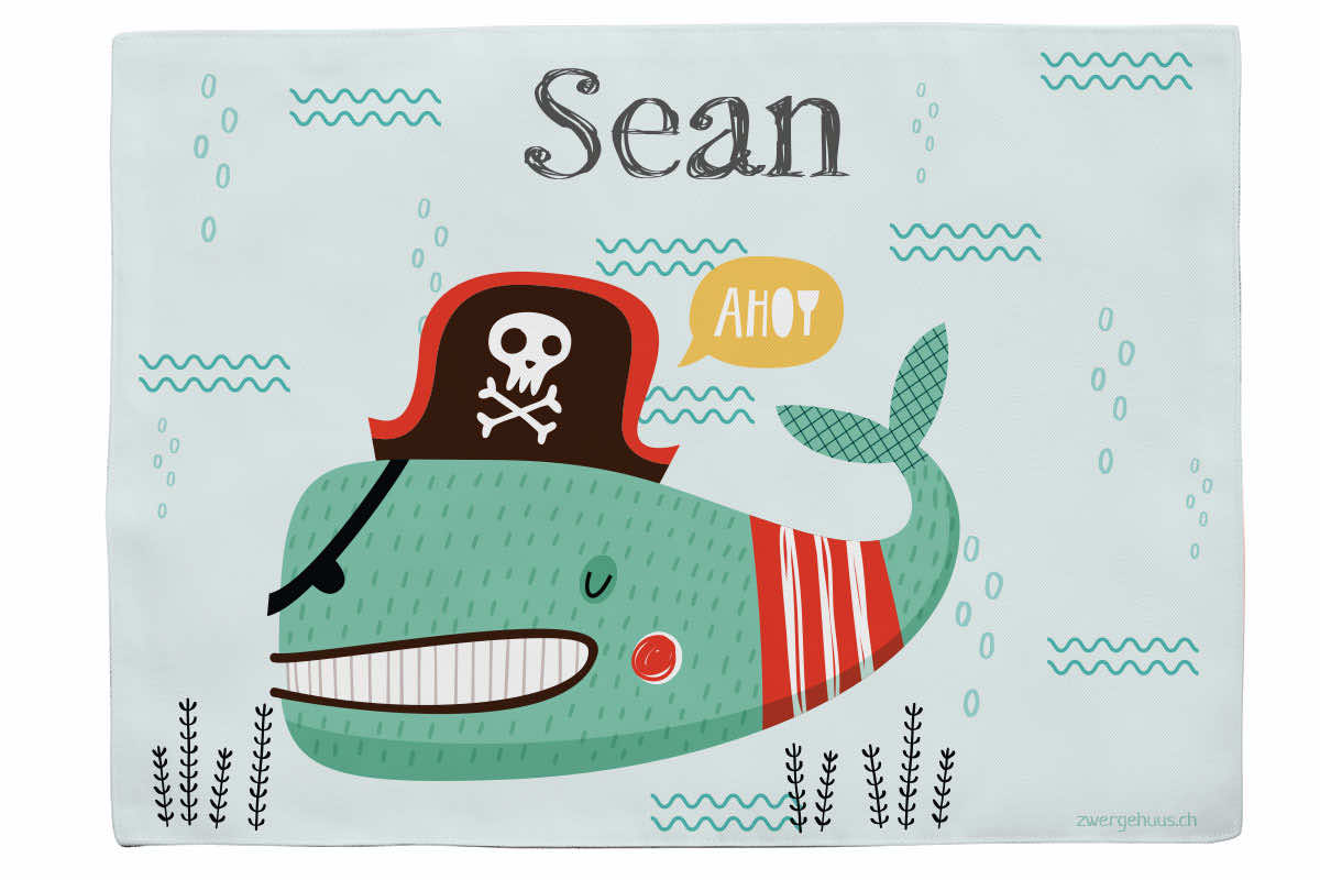 Stoff Tischset Piratenfisch