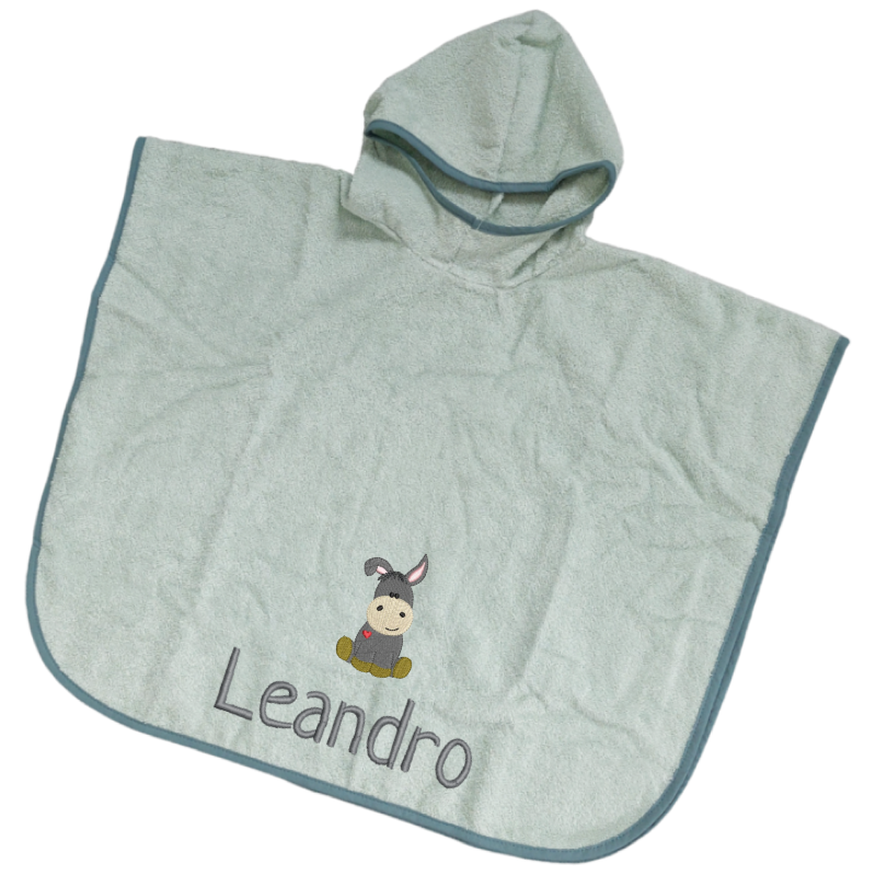 Bade-Poncho mit Motiv und Name