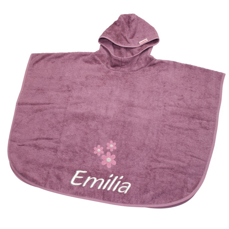 Bade-Poncho mit Motiv und Name