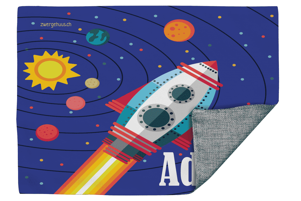 Stoff Tischset Rakete