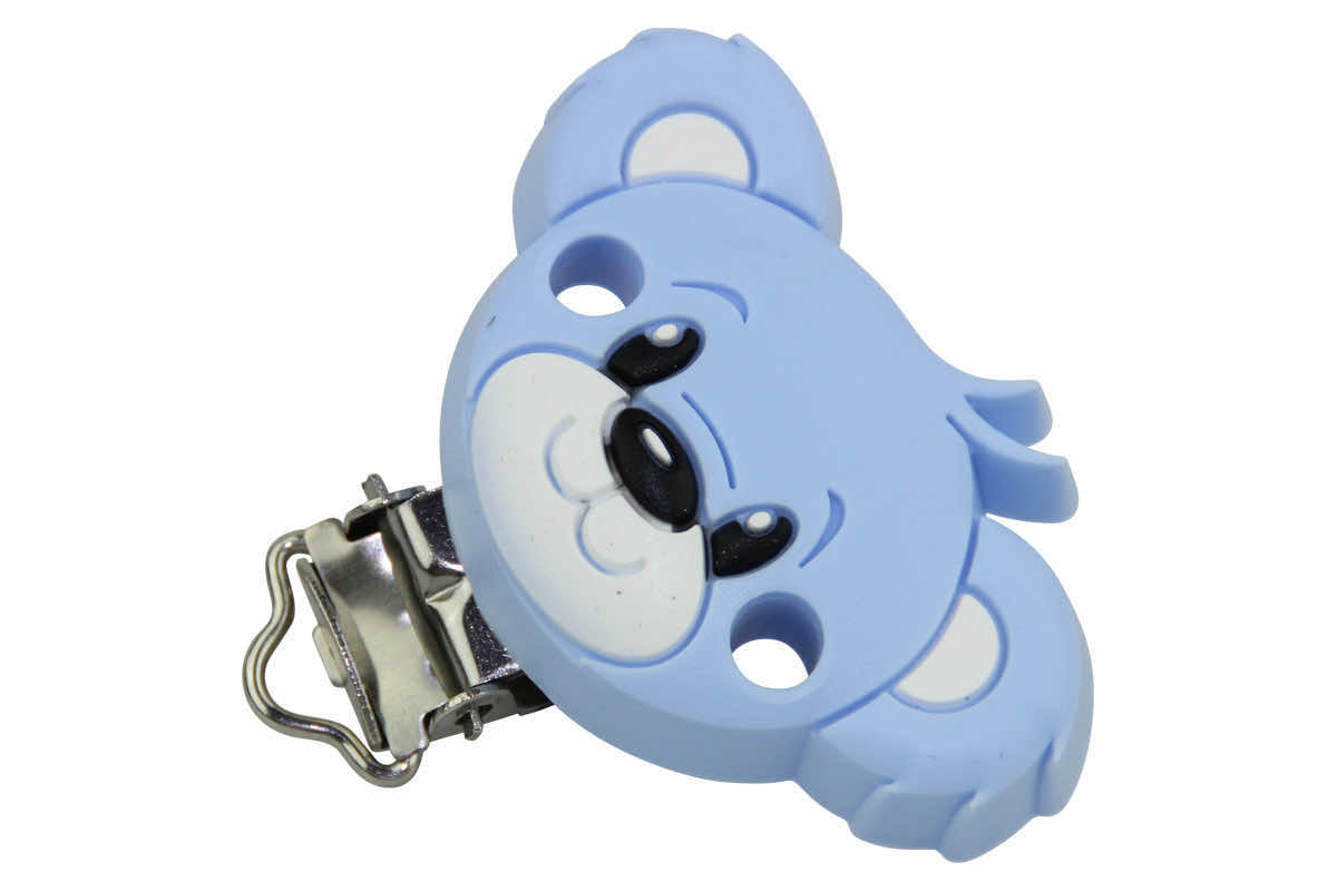 SILIKON Befestigungsclip Teddybär