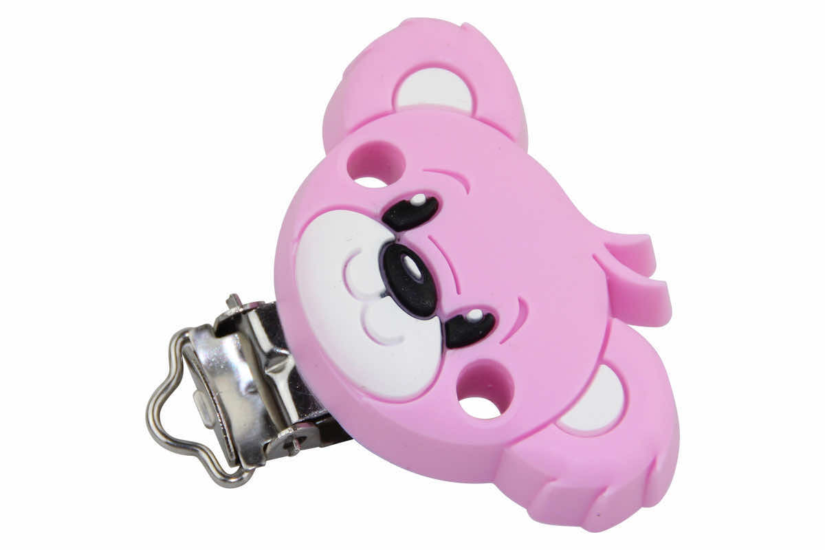 SILIKON Befestigungsclip Teddybär