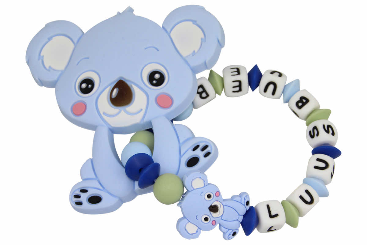 Beissgreifling Koala pastellblau:lindengrün
