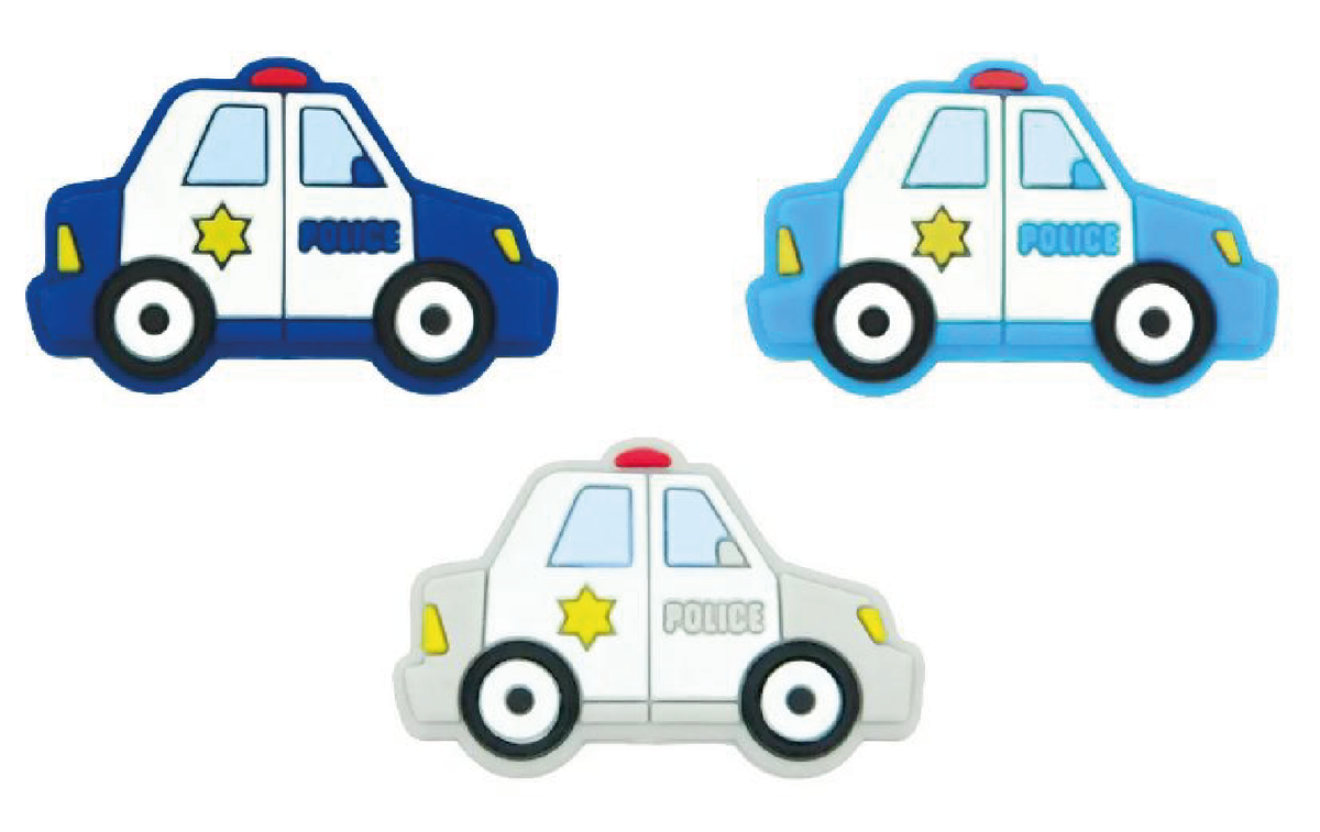 Voiture de police de motif en silicone