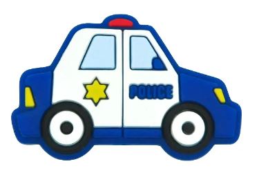 Voiture de police de motif en silicone