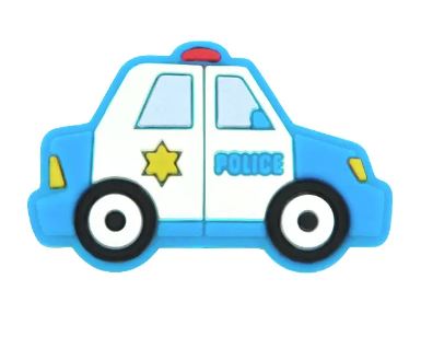 Voiture de police de motif en silicone