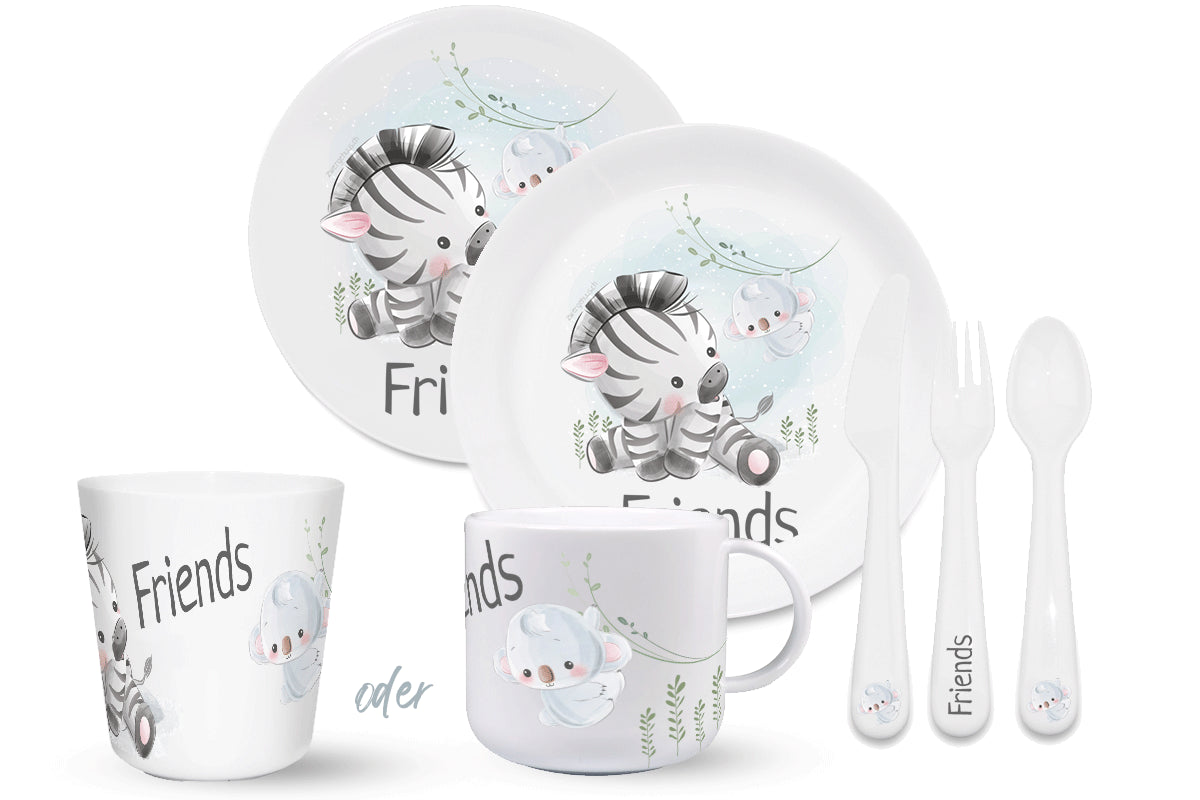 Dishwear Set Zoo Animaux