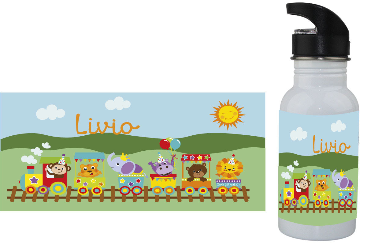 Trinkflasche Tierzug