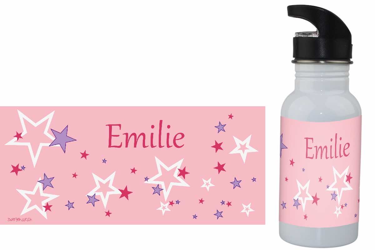 Boire de la bouteille étoile rose