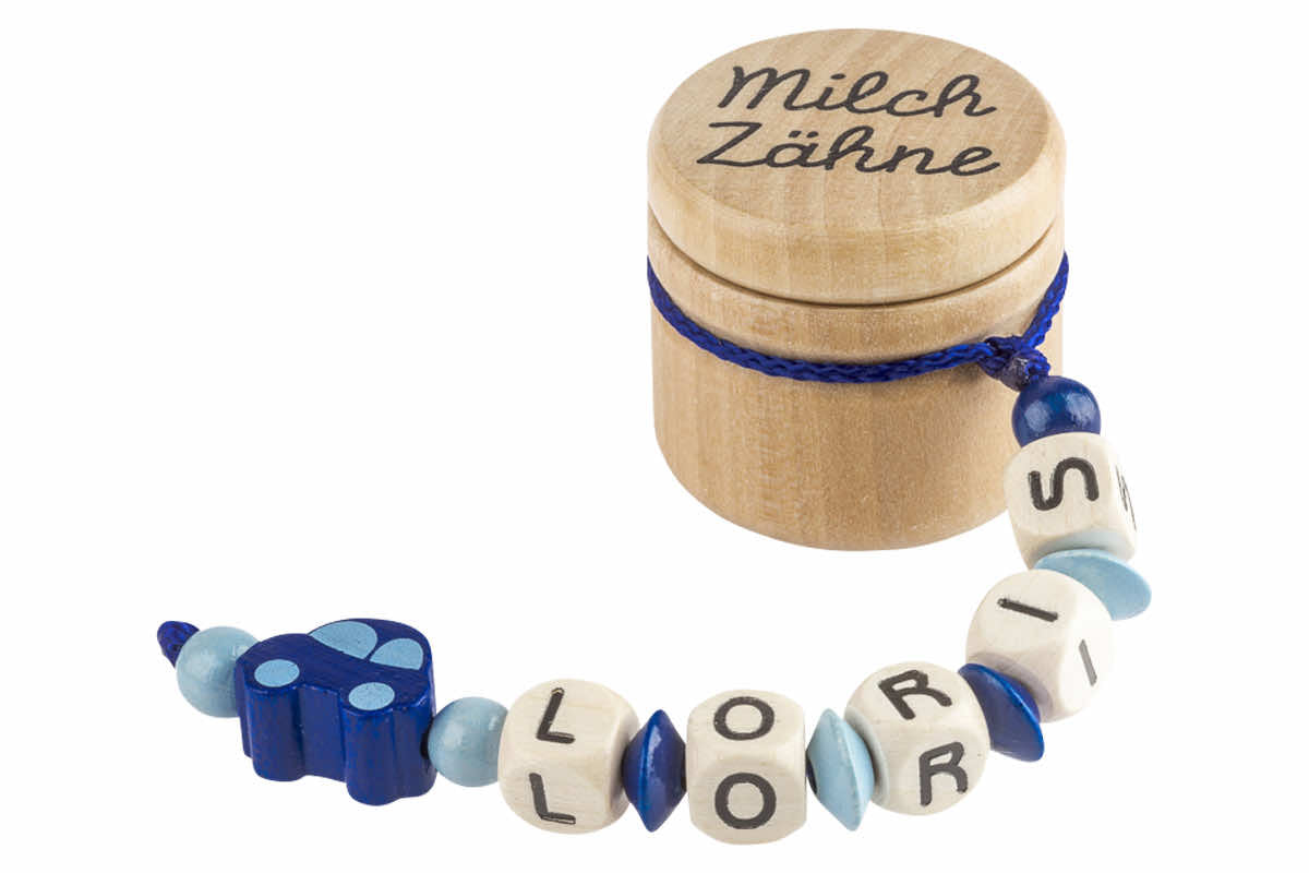 Milchzahndose Auto blau
