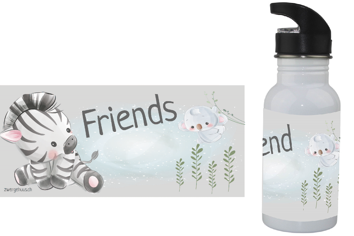 Drinking bottle zoo animals